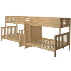 Maxtrix Twin XL Over Full XL Quadruple Bunk Bed With Stairs 14 Maxtrix Twin XL Over Full XL Quadruple Bunk Bed With Stairs -Babyletto Store INFLATION XL NS LEFT