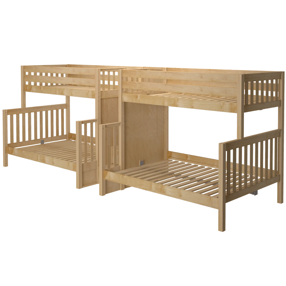 Maxtrix Twin XL Over Full XL Quadruple Bunk Bed With Stairs 7 Maxtrix Twin XL Over Full XL Quadruple Bunk Bed With Stairs - Image 5