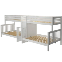Maxtrix Twin XL Over Full XL Quadruple Bunk Bed With Stairs 16 Maxtrix Twin XL Over Full XL Quadruple Bunk Bed With Stairs -Babyletto Store INFLATION XL WS LEFT