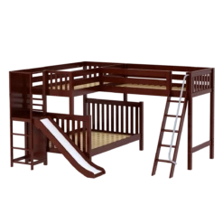 Maxtrix High Twin Over Full Corner Loft Bunk Bed With Ladder + Slide Platform 13 Maxtrix High Twin Over Full Corner Loft Bunk Bed With Ladder + Slide Platform -Babyletto Store JUMBLE CS d3e53cce ba63 47a1 bbb7 cfb45396767e