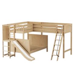 Maxtrix High Twin Over Full Corner Loft Bunk Bed With Ladder + Slide Platform 9 Maxtrix High Twin Over Full Corner Loft Bunk Bed With Ladder + Slide Platform -Babyletto Store JUMBLE NP 7cb2e60a 8470 429d b7cd c10bf7981ced