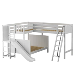 Maxtrix High Twin Over Full Corner Loft Bunk Bed With Ladder + Slide Platform 11 Maxtrix High Twin Over Full Corner Loft Bunk Bed With Ladder + Slide Platform -Babyletto Store JUMBLE WP e9e47a8e d75f 44f5 8873 b94178af145d