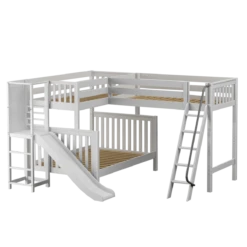 Maxtrix High Twin Over Full Corner Loft Bunk Bed With Ladder + Slide Platform 10 Maxtrix High Twin Over Full Corner Loft Bunk Bed With Ladder + Slide Platform -Babyletto Store JUMBLE WS 6a617c33 5671 45af abfb 93b4bd69c972