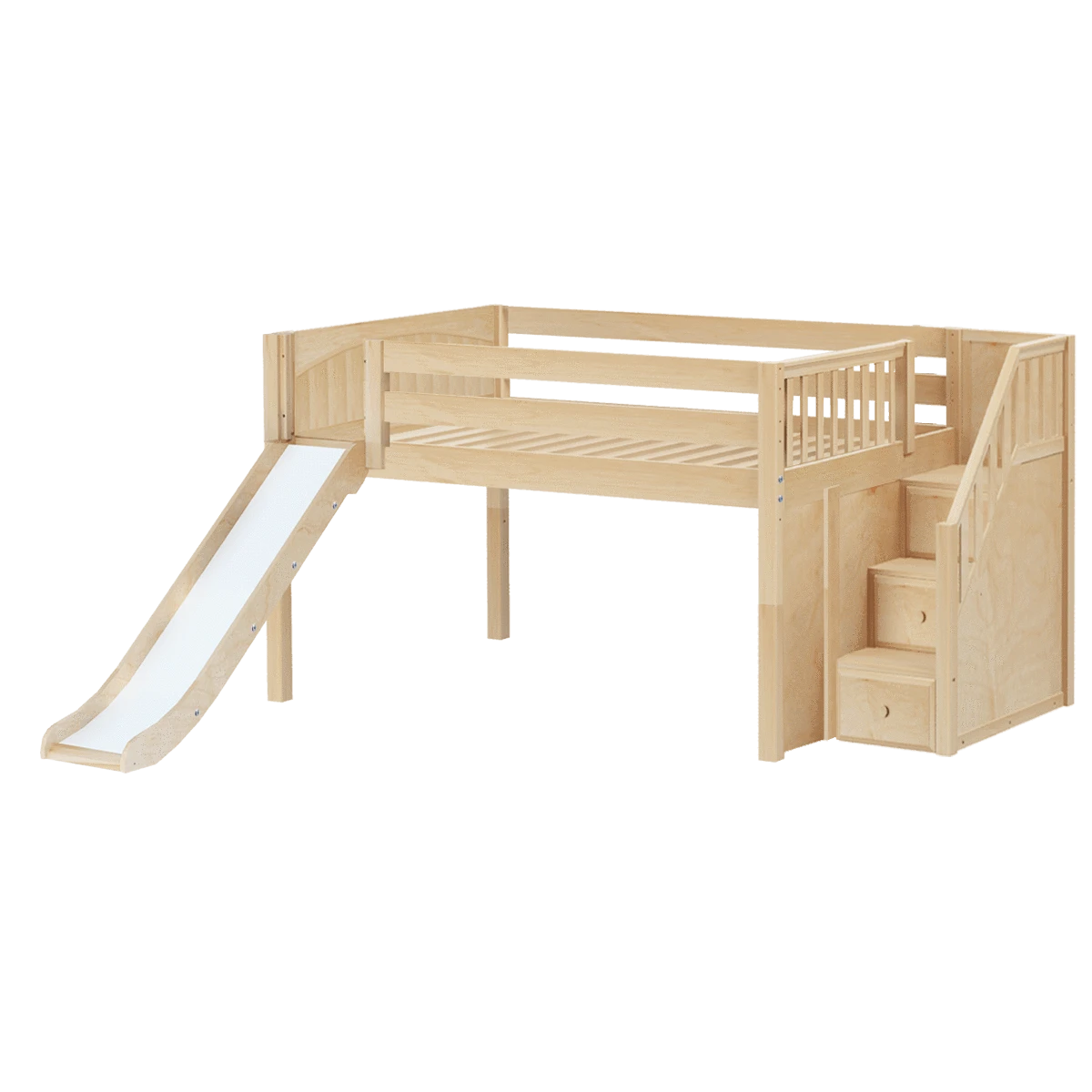 Maxtrix Full Low Loft Bed With Stairs + Slide 10 Maxtrix Full Low Loft Bed With Stairs + Slide - Image 8