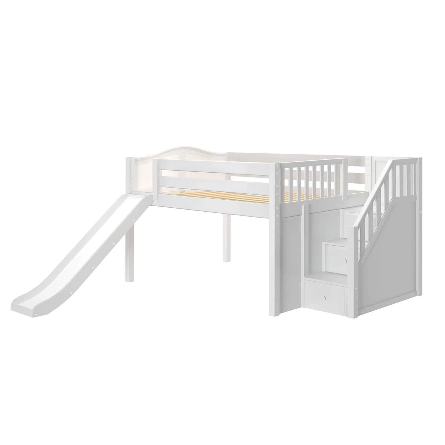 Maxtrix Full Low Loft Bed With Stairs + Slide 8 Maxtrix Full Low Loft Bed With Stairs + Slide - Image 6
