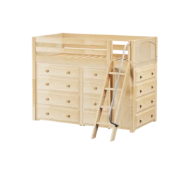 Maxtrix Twin Mid Loft Bed With Angled Ladder + Storage -Babyletto Store KATCHING NP cd1eca9a 6706 42f1 9313 8b481c4ac7f3