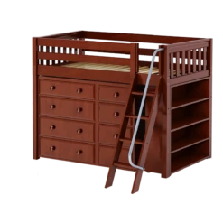 Maxtrix Twin Mid Loft Bed With Angled Ladder + Storage -Babyletto Store KATCHING2 CS 22973c1c 97eb 47ab ad41 00803f0fe14d