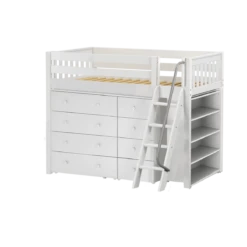 Maxtrix Twin Mid Loft Bed With Ladder + Storage - Closeout! -Babyletto Store KATCHING2 WS 91f5204d 0357 43f8 a5ba 294ae2cbade7