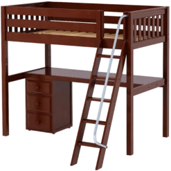Maxtrix Twin XL High Loft Bed With Angle Ladder + Desk 15 Maxtrix Twin XL High Loft Bed With Angle Ladder + Desk -Babyletto Store KNOCKOUT2 CS