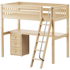 Maxtrix Twin XL High Loft Bed With Angle Ladder + Desk 18 Maxtrix Twin XL High Loft Bed With Angle Ladder + Desk -Babyletto Store KNOCKOUT2 NS