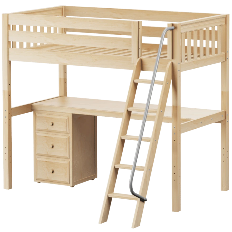 Maxtrix Twin XL High Loft Bed With Angle Ladder + Desk 10 Maxtrix Twin XL High Loft Bed With Angle Ladder + Desk - Image 8