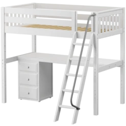 Maxtrix Twin XL High Loft Bed With Angle Ladder + Desk 13 Maxtrix Twin XL High Loft Bed With Angle Ladder + Desk -Babyletto Store KNOCKOUT2 WS