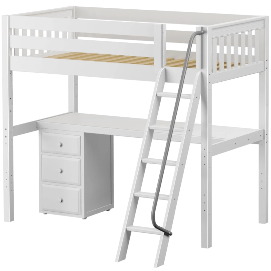 Maxtrix Twin XL High Loft Bed With Angle Ladder + Desk 5 Maxtrix Twin XL High Loft Bed With Angle Ladder + Desk - Image 3