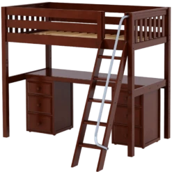 Maxtrix Twin XL High Loft Bed With Angle Ladder + Desk 16 Maxtrix Twin XL High Loft Bed With Angle Ladder + Desk -Babyletto Store KNOCKOUT3 CS