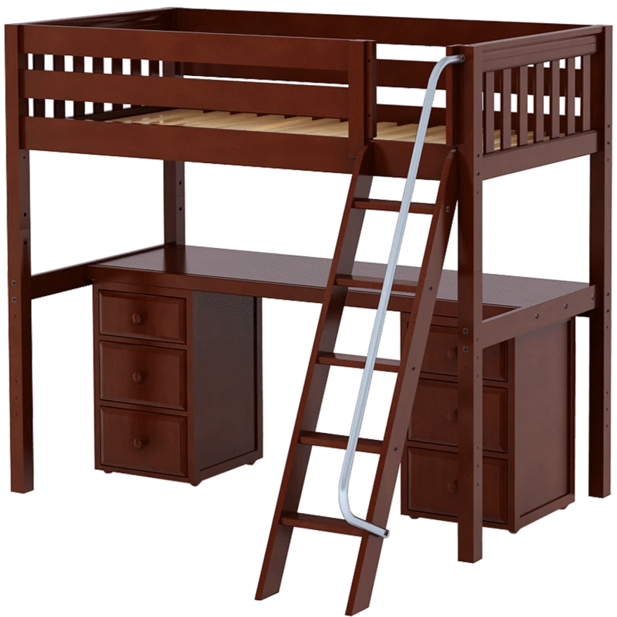 Maxtrix Twin XL High Loft Bed With Angle Ladder + Desk 8 Maxtrix Twin XL High Loft Bed With Angle Ladder + Desk - Image 6