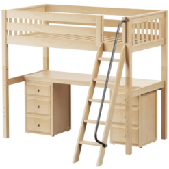 Maxtrix Twin XL High Loft Bed With Angle Ladder + Desk 14 Maxtrix Twin XL High Loft Bed With Angle Ladder + Desk -Babyletto Store KNOCKOUT3 NS