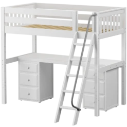 Maxtrix Twin XL High Loft Bed With Angle Ladder + Desk 19 Maxtrix Twin XL High Loft Bed With Angle Ladder + Desk -Babyletto Store KNOCKOUT3 WS