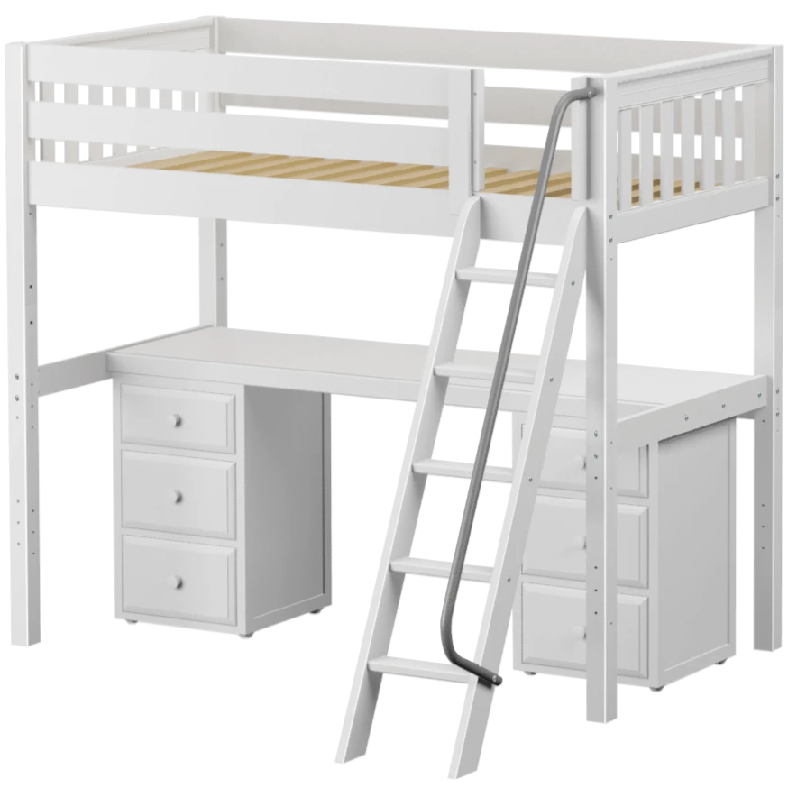 Maxtrix Twin XL High Loft Bed With Angle Ladder + Desk 11 Maxtrix Twin XL High Loft Bed With Angle Ladder + Desk - Image 9