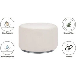 Babyletto Tuba Swivel Gliding Ottoman -Babyletto Store M10185PCMEW White Background 02