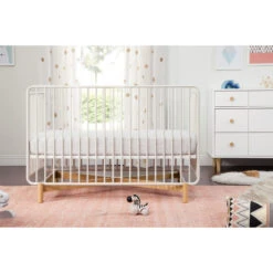 Babyletto Bixby 3-in-1 Convertible Metal Crib With Toddler Bed Conversion Kit -Babyletto Store M15101RWB Lifestyle Main 06 3cce2680 c9be 48b9 a771 10e823f5bde6