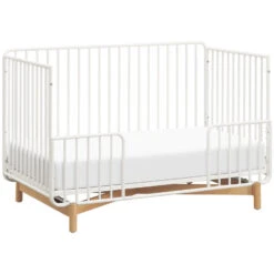 Babyletto Bixby 3-in-1 Convertible Metal Crib With Toddler Bed Conversion Kit -Babyletto Store M15101RWB White Background 02 e29a89e8 ac71 47e8 9c1b 173f5a7edcff