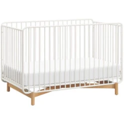 Babyletto Bixby 3-in-1 Convertible Metal Crib With Toddler Bed Conversion Kit -Babyletto Store M15101RWB White Background Main 00 f0ab8005 24b6 4707 9f66 e4365e87599f