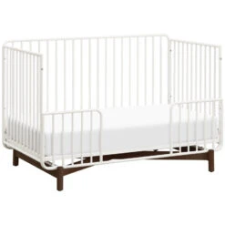 Babyletto Bixby 3-in-1 Convertible Metal Crib With Toddler Bed Conversion Kit -Babyletto Store M15101RWL White Background 02 3d2f9c51 210d 42b0 a443 1df8033688a9