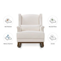 Namesake Miranda Wingback Rocker 13 Namesake Miranda Wingback Rocker -Babyletto Store M19887PCMEW White Background 02