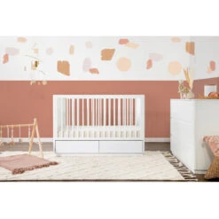 Babyletto Bento 3-in-1 Convertible Storage Crib With Toddler Bed Conversion Kit -Babyletto Store M21601W Lifestyle Main 06