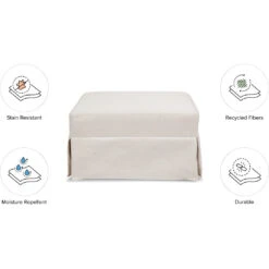 Namesake Crawford Gliding Ottoman 16 Namesake Crawford Gliding Ottoman -Babyletto Store M21785PCMEW White Background 02