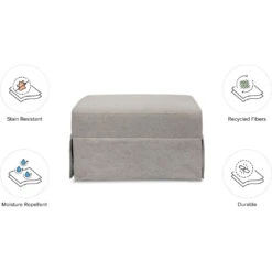 Namesake Crawford Gliding Ottoman 20 Namesake Crawford Gliding Ottoman -Babyletto Store M21785PGEW White Background 02