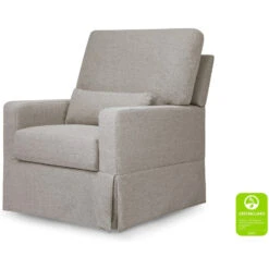 Namesake Crawford Pillowback Comfort Swivel Glider 31 Namesake Crawford Pillowback Comfort Swivel Glider -Babyletto Store M21787PGEW White Background Main Greenguard 00