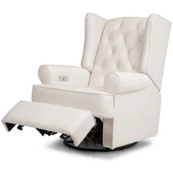 Namesake Harbour Electronic Recliner & Swivel Glider With USB Port 25 Namesake Harbour Electronic Recliner & Swivel Glider With USB Port -Babyletto Store M21987PCMEW White Background 03