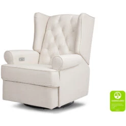 Namesake Harbour Electronic Recliner & Swivel Glider With USB Port 30 Namesake Harbour Electronic Recliner & Swivel Glider With USB Port -Babyletto Store M21987PCMEW White Background Main Greenguard 00