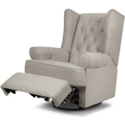 Namesake Harbour Electronic Recliner & Swivel Glider With USB Port 34 Namesake Harbour Electronic Recliner & Swivel Glider With USB Port -Babyletto Store M21987PGEW White Background 03