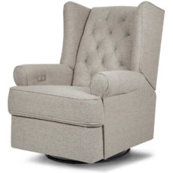 Namesake Harbour Electronic Recliner & Swivel Glider With USB Port 32 Namesake Harbour Electronic Recliner & Swivel Glider With USB Port -Babyletto Store M21987PGEW White Background Main 01