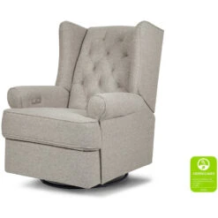Namesake Harbour Electronic Recliner & Swivel Glider With USB Port 39 Namesake Harbour Electronic Recliner & Swivel Glider With USB Port -Babyletto Store M21987PGEW White Background Main Greenguard 00