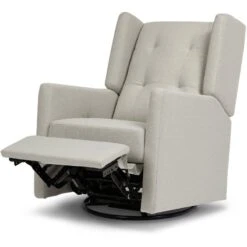 Franklin & Ben Austen Recliner And Swivel Glider 25 Franklin & Ben Austen Recliner And Swivel Glider -Babyletto Store M22087PGET White Background 03