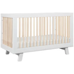 Babyletto Hudson 3-in-1 Convertible Crib With Toddler Bed Conversion Kit -Babyletto Store M4201WNX White Background Main 01 3348c316 728b 4653 9fee 68019cc211fd