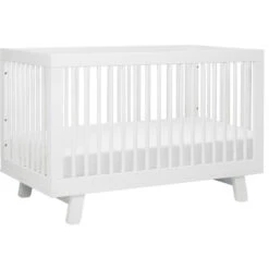 Babyletto Hudson 3-in-1 Convertible Crib With Toddler Bed Conversion Kit -Babyletto Store M4201W White Background Main 01 e08627b0 301a 4bb3 b736 fa5c03fb9d4c