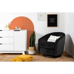 Babyletto Madison Swivel Glider -Babyletto Store M5887BLKV Lifestyle 07