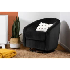 Babyletto Madison Swivel Glider -Babyletto Store M5887BLKV Lifestyle Main 06