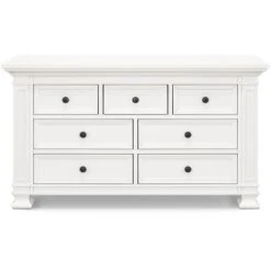Franklin & Ben Classic Double Wide Dresser -Babyletto Store M7616RW White Background 01 1e5cefd0 f4e1 48b4 8339 1e45062b7b64