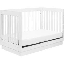 Babyletto Harlow 3-in-1 Convertible Acrylic Crib With Toddler Bed Conversion Kit -Babyletto Store M8601KW White Background 02 d1a7dcf2 acc0 49d3 afe9 9504da08fcaf