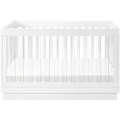 Babyletto Harlow 3-in-1 Convertible Acrylic Crib With Toddler Bed Conversion Kit -Babyletto Store M8601KW White Background 04 8b0f8a82 077c 4ac4 8a86 eff2dfaf168e