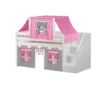 Maxtrix Twin Low Loft Bed With Stairs, Curtain + Top Tent 1 Maxtrix Twin Low Loft Bed With Stairs, Curtain + Top Tent -Babyletto Store MAJOR57 WS