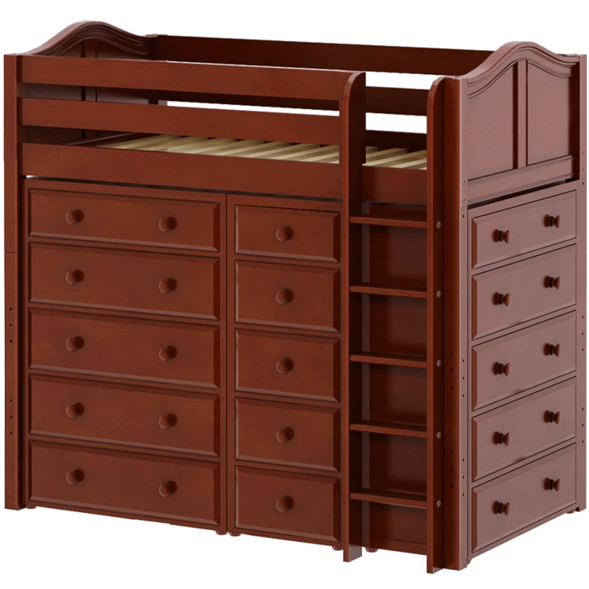 Maxtrix Twin High Loft Bed With Straight Ladder + Storage 4 Maxtrix Twin High Loft Bed With Straight Ladder + Storage - Image 2