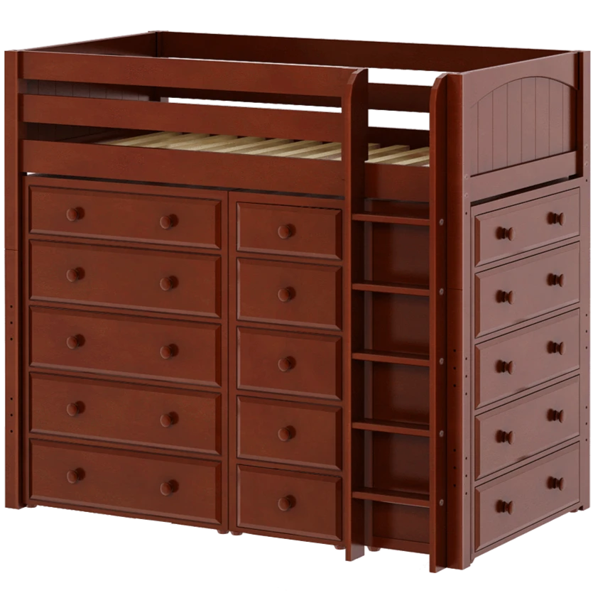 Maxtrix Twin High Loft Bed With Straight Ladder + Storage 9 Maxtrix Twin High Loft Bed With Straight Ladder + Storage - Image 7