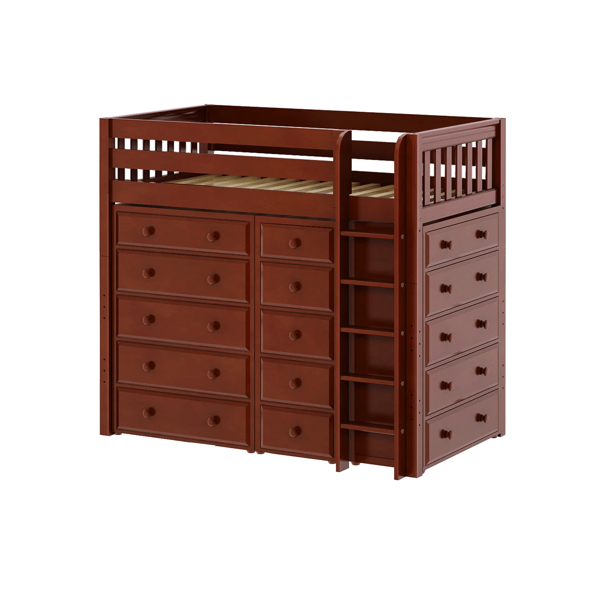 Maxtrix Twin High Loft Bed With Straight Ladder + Storage 15 Maxtrix Twin High Loft Bed With Straight Ladder + Storage - Image 13