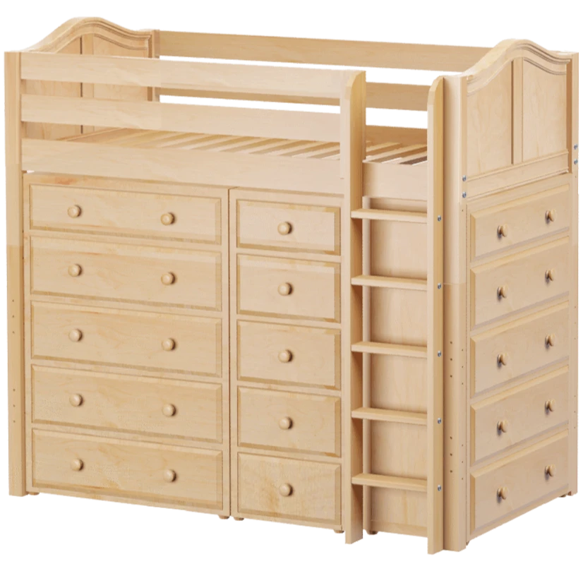 Maxtrix Twin High Loft Bed With Straight Ladder + Storage 11 Maxtrix Twin High Loft Bed With Straight Ladder + Storage - Image 9